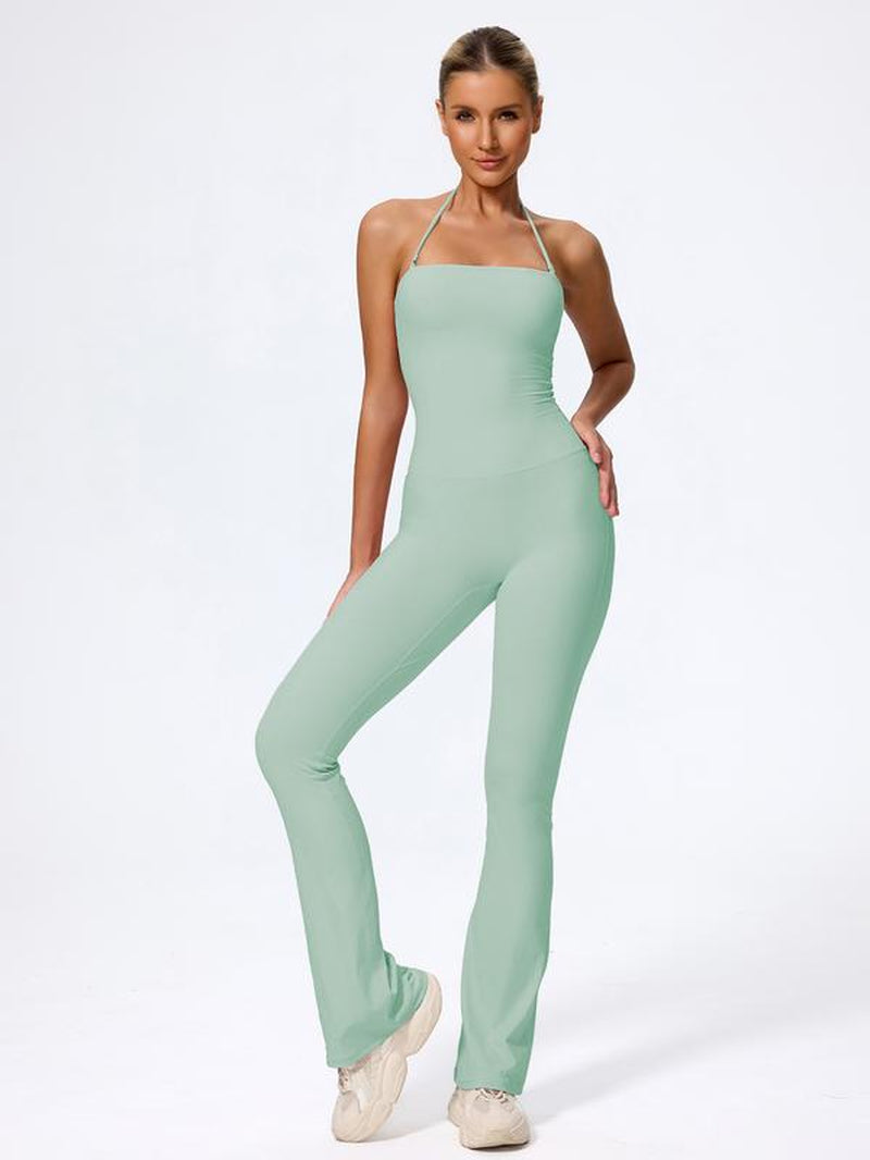 Women'S Casual Sleeveless Yoga Romper, Soft Nylon Elastane Fabric, No Padding, Perfect for Daily Wear, Outdoor Training, Gym Workouts