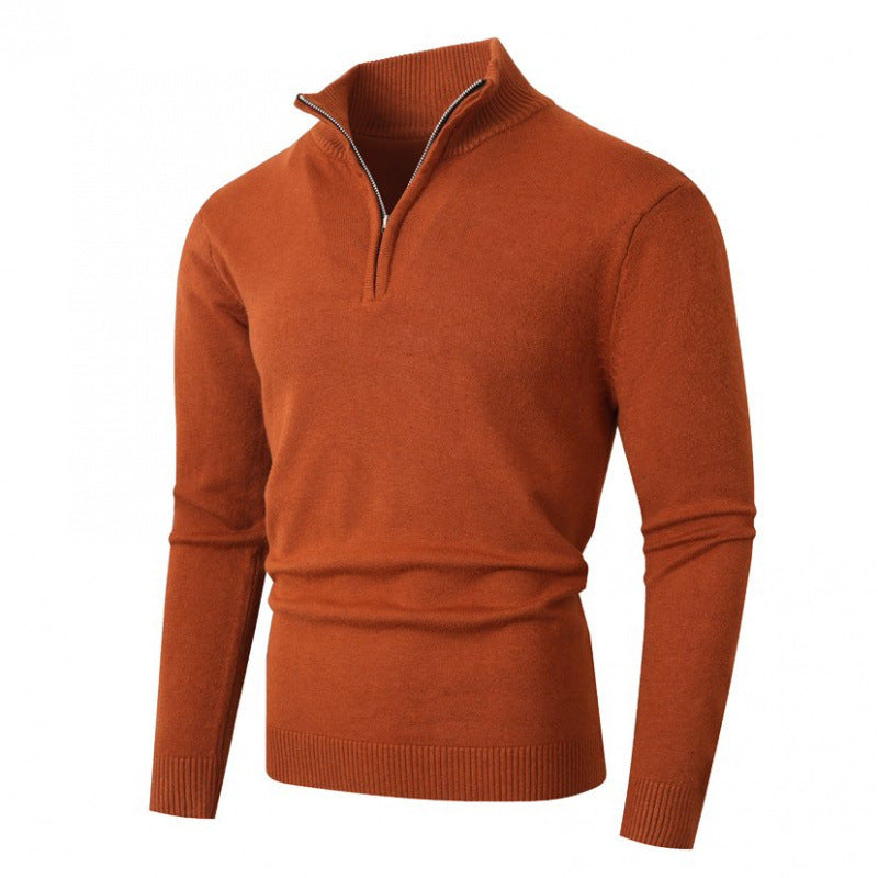 Fleece-lined Men's Zipper Sweater