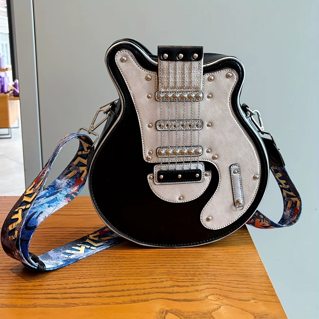 Gitaarvormige Y2K Crossbody – Modieuze schoudertas