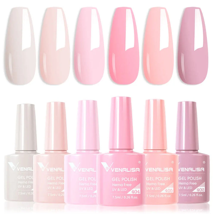 Nail Gel Polish Autumn Color TPO FREE Fall Season Gel Nail Polish Kit Soak off UV LED Semi Permanent Nail Gel 6Pcs/Kit