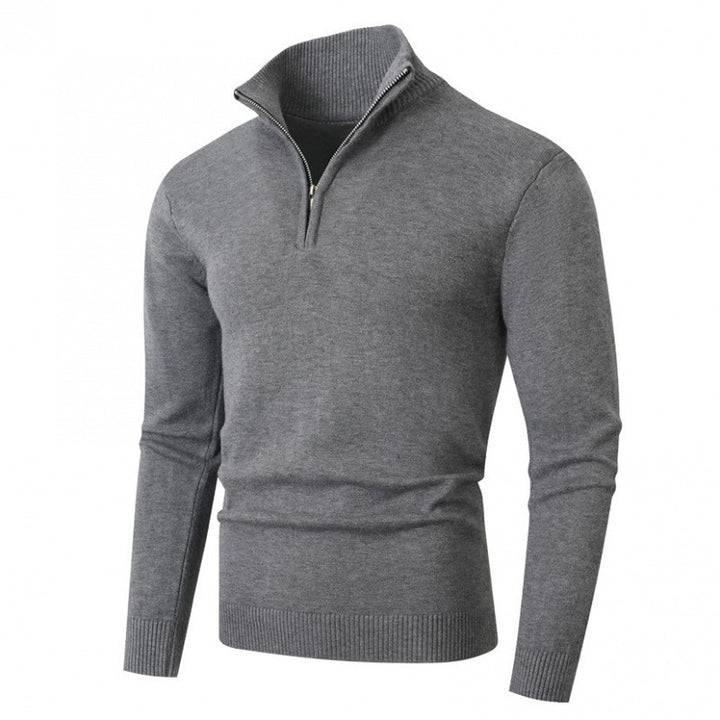 Fleece-lined Men's Zipper Sweater