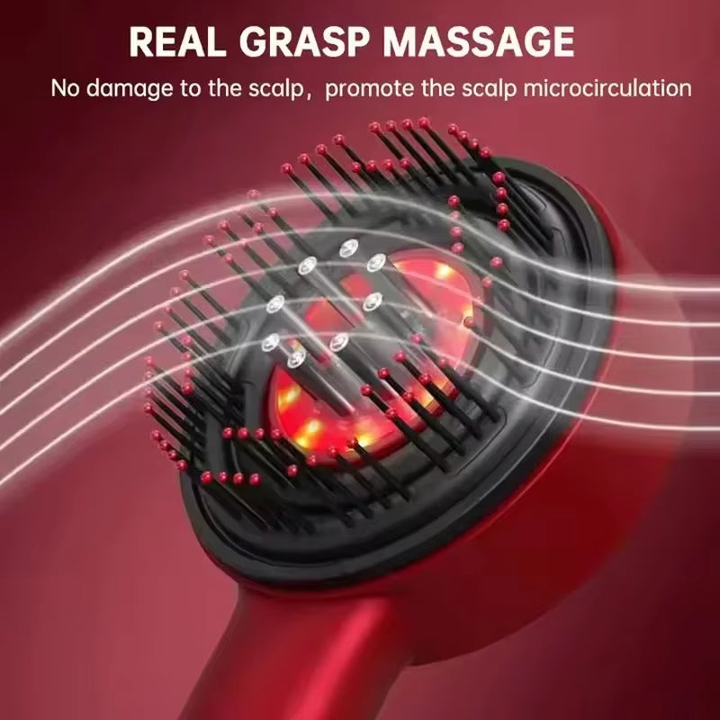 Een draagbare scalp-massagekam met 3 standen