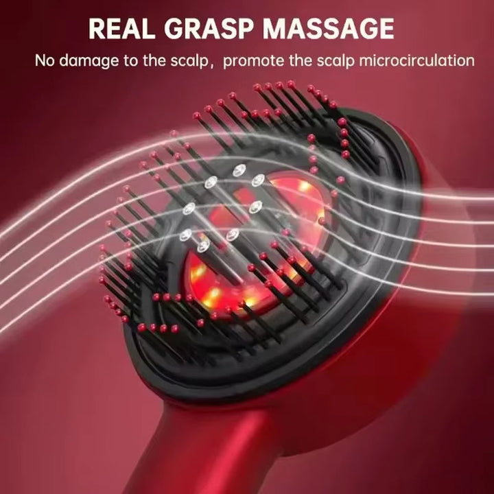 Een draagbare scalp-massagekam met 3 standen
