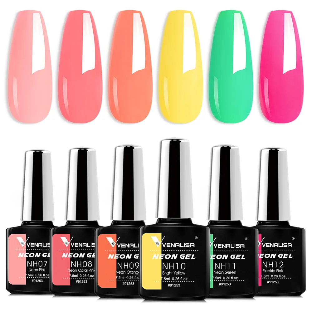 Nail Gel Polish Autumn Color TPO FREE Fall Season Gel Nail Polish Kit Soak off UV LED Semi Permanent Nail Gel 6Pcs/Kit