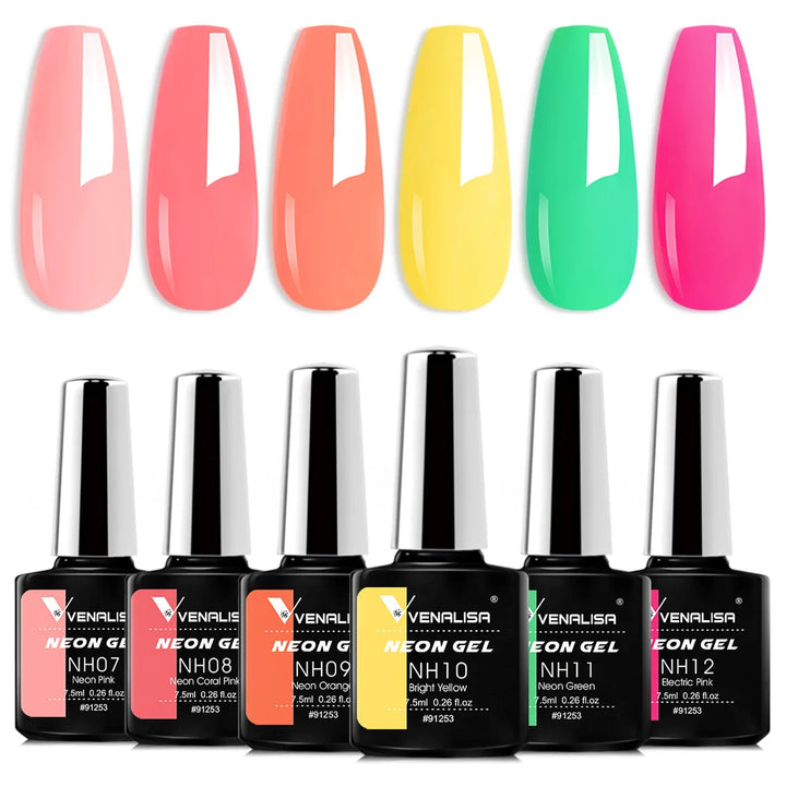 Nail Gel Polish Autumn Color TPO FREE Fall Season Gel Nail Polish Kit Soak off UV LED Semi Permanent Nail Gel 6Pcs/Kit
