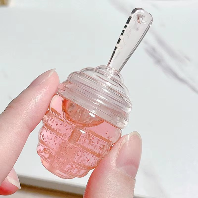 Lovely Honey Pot Lip Oil Lip Gloss Lip Balm Hydrating Lip Balm for Lip Care Moisturizing Clear Lip Oil Liquid Lipstick