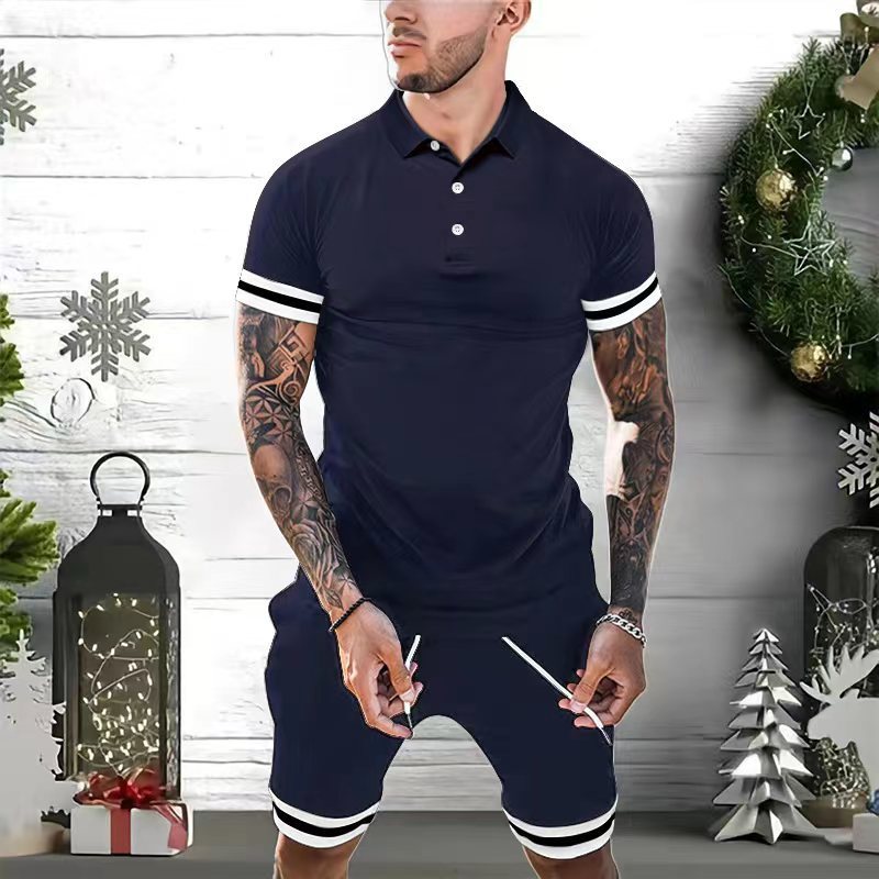 Heren short set tweedelig polo en short