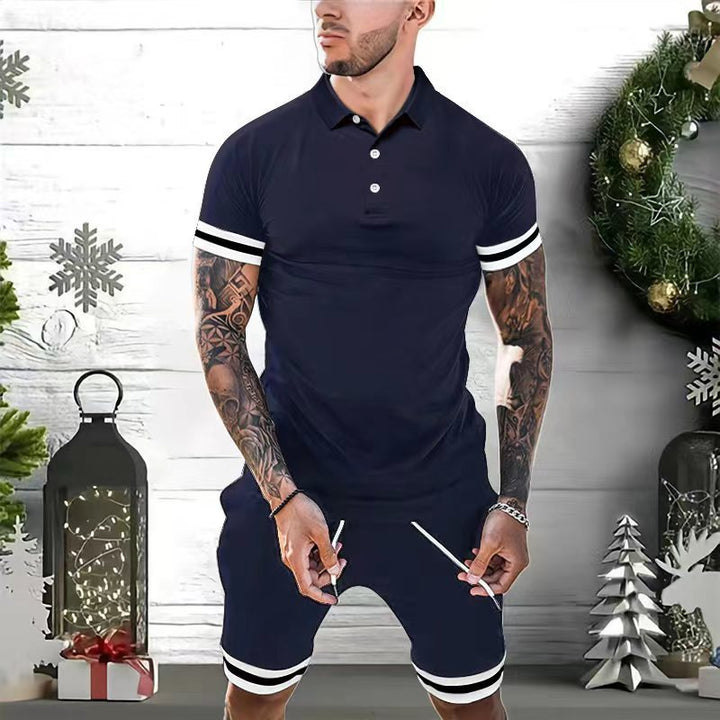 Heren short set tweedelig polo en short