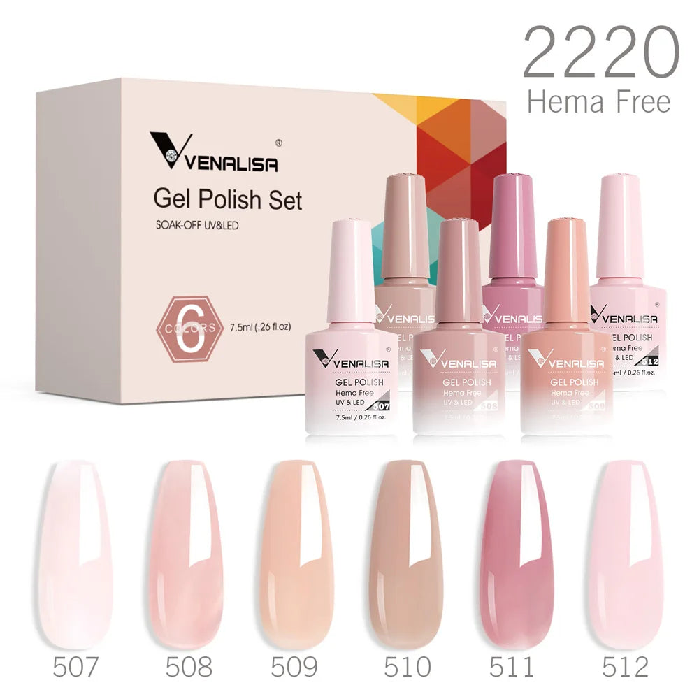 Nail Gel Polish Autumn Color TPO FREE Fall Season Gel Nail Polish Kit Soak off UV LED Semi Permanent Nail Gel 6Pcs/Kit