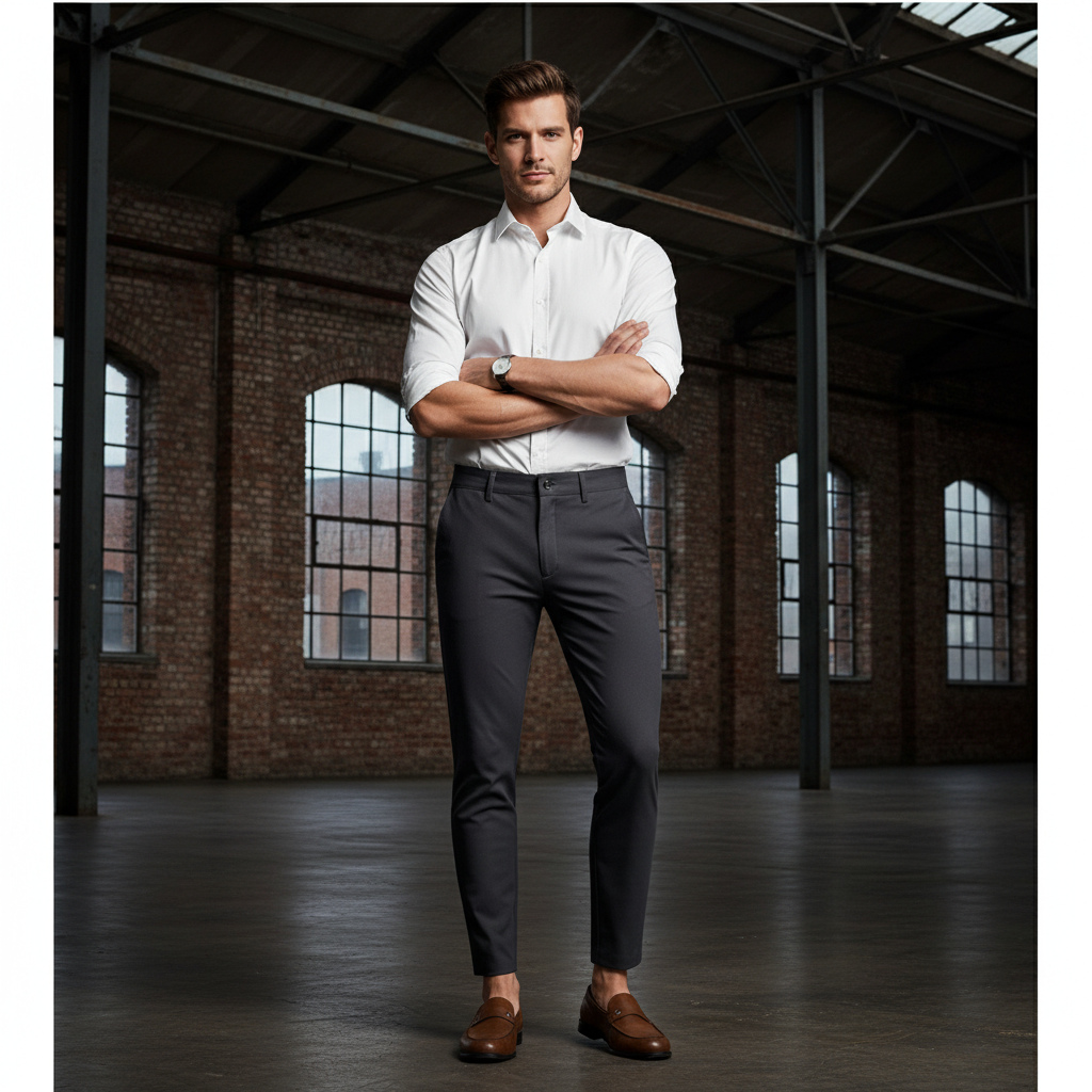 Slim Fit Elastische Casual Broek Heren - Premium Katoen