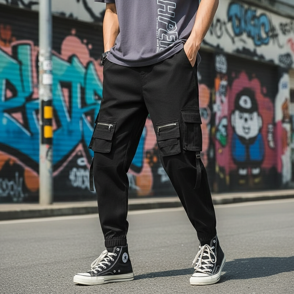 Multi-Pocket Harem Trousers - Premium Streetwear Broek