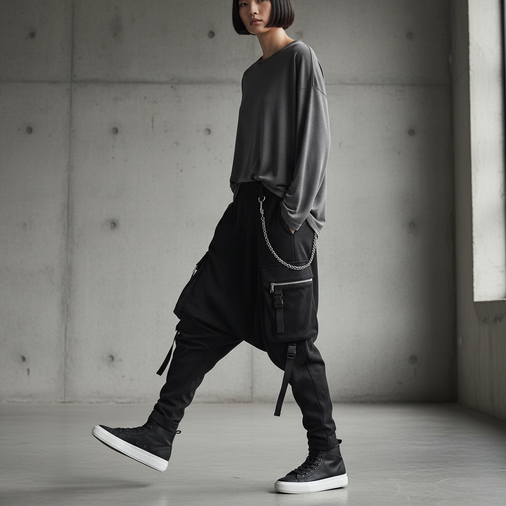 Multi-Pocket Harem Trousers - Premium Streetwear Broek