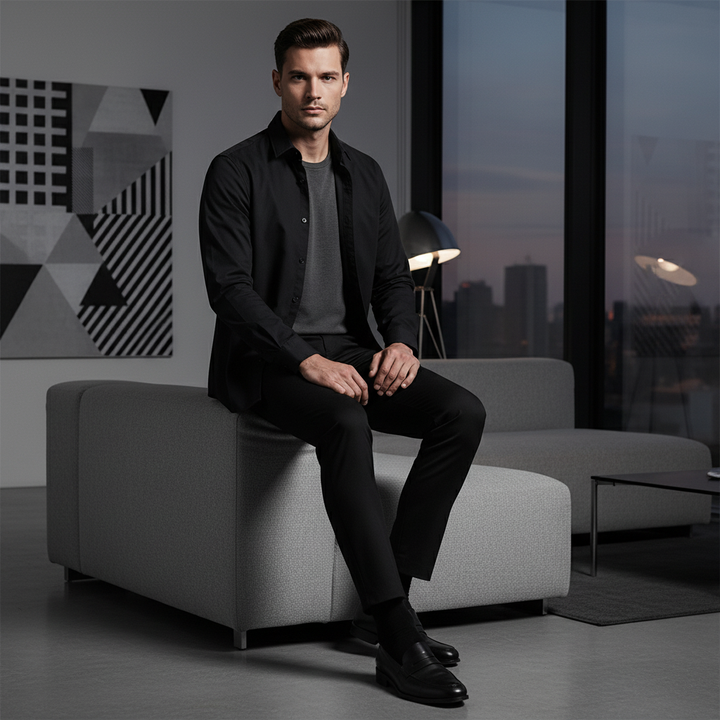 Slim Fit Elastische Casual Broek Heren - Premium Katoen