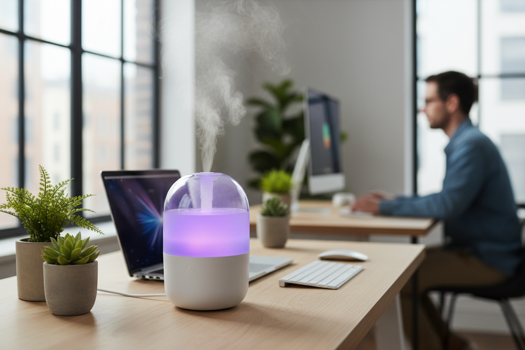 LED Humidifier op bureau
