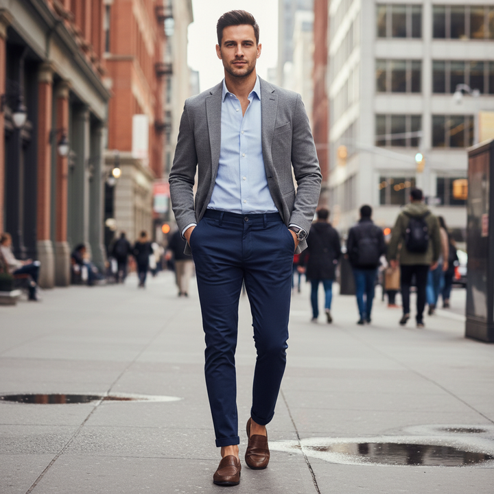 Navy pants street